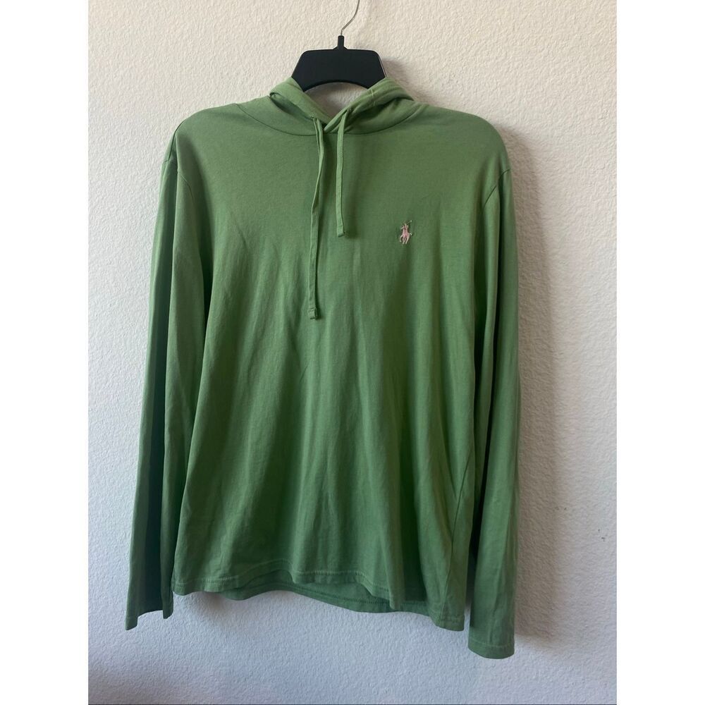 Polo Ralph Lauren Green Jersey Hooded T-Shirt Size S - Picture 3 of 8